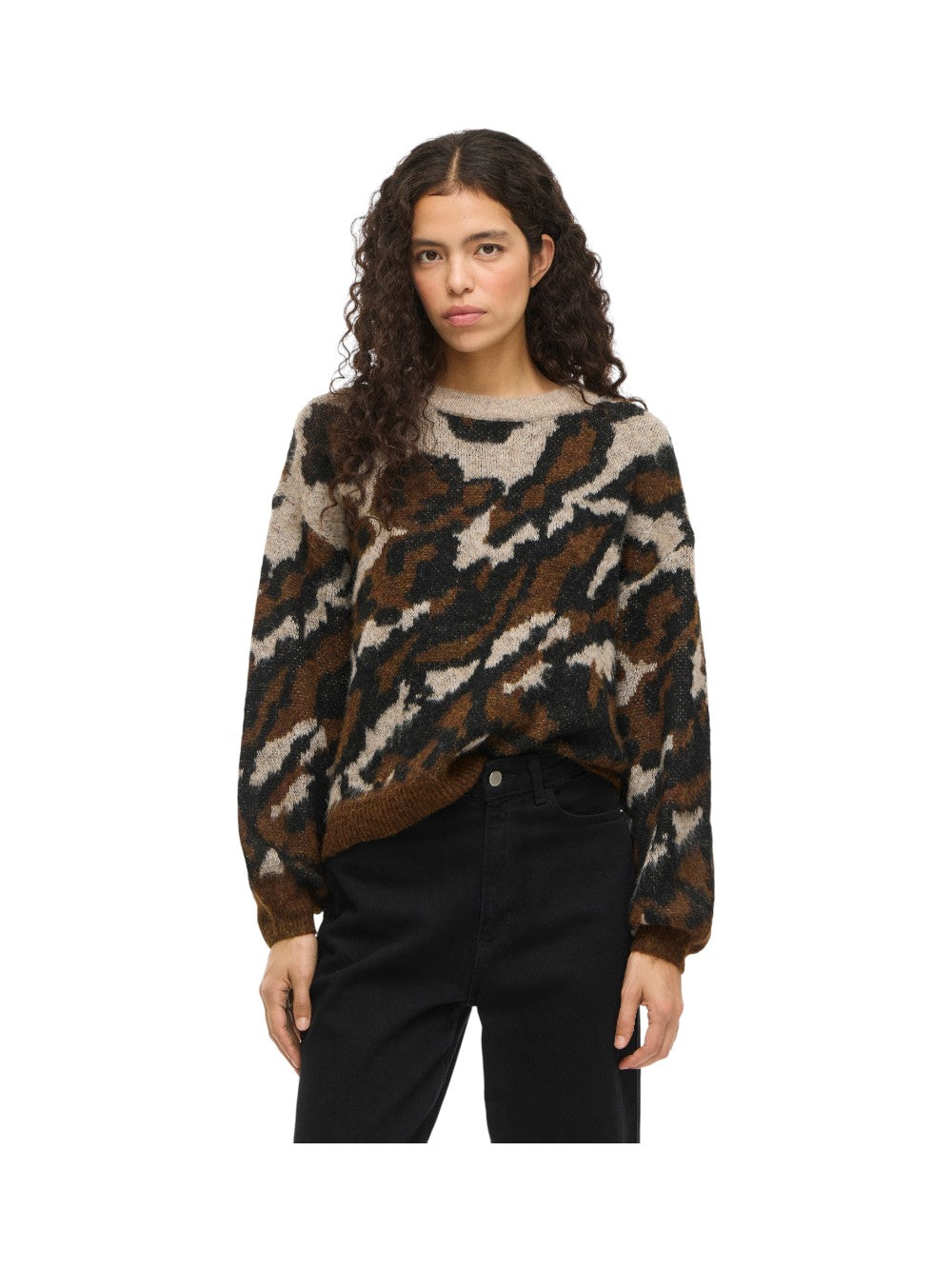 VILA Maglia Donna VILOMA O-NECK L/S JACQUARD KNIT TOP 14108972