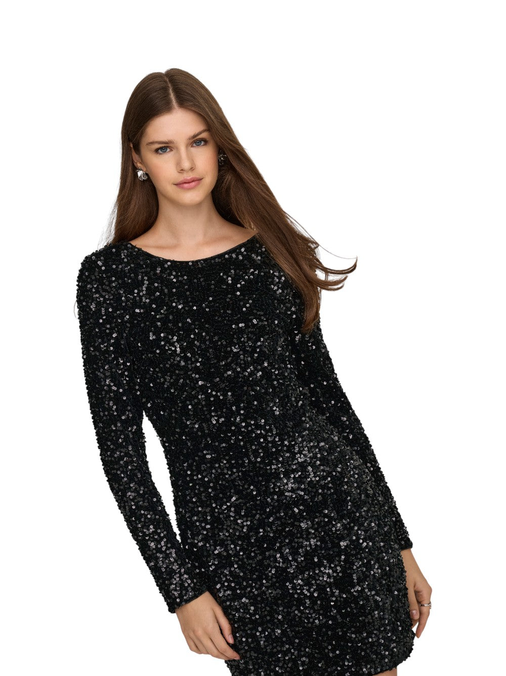 ONLY Abito Donna ONLCONFIDENCE L/S DEEP SEQUINS DRESSJRS. 15360167