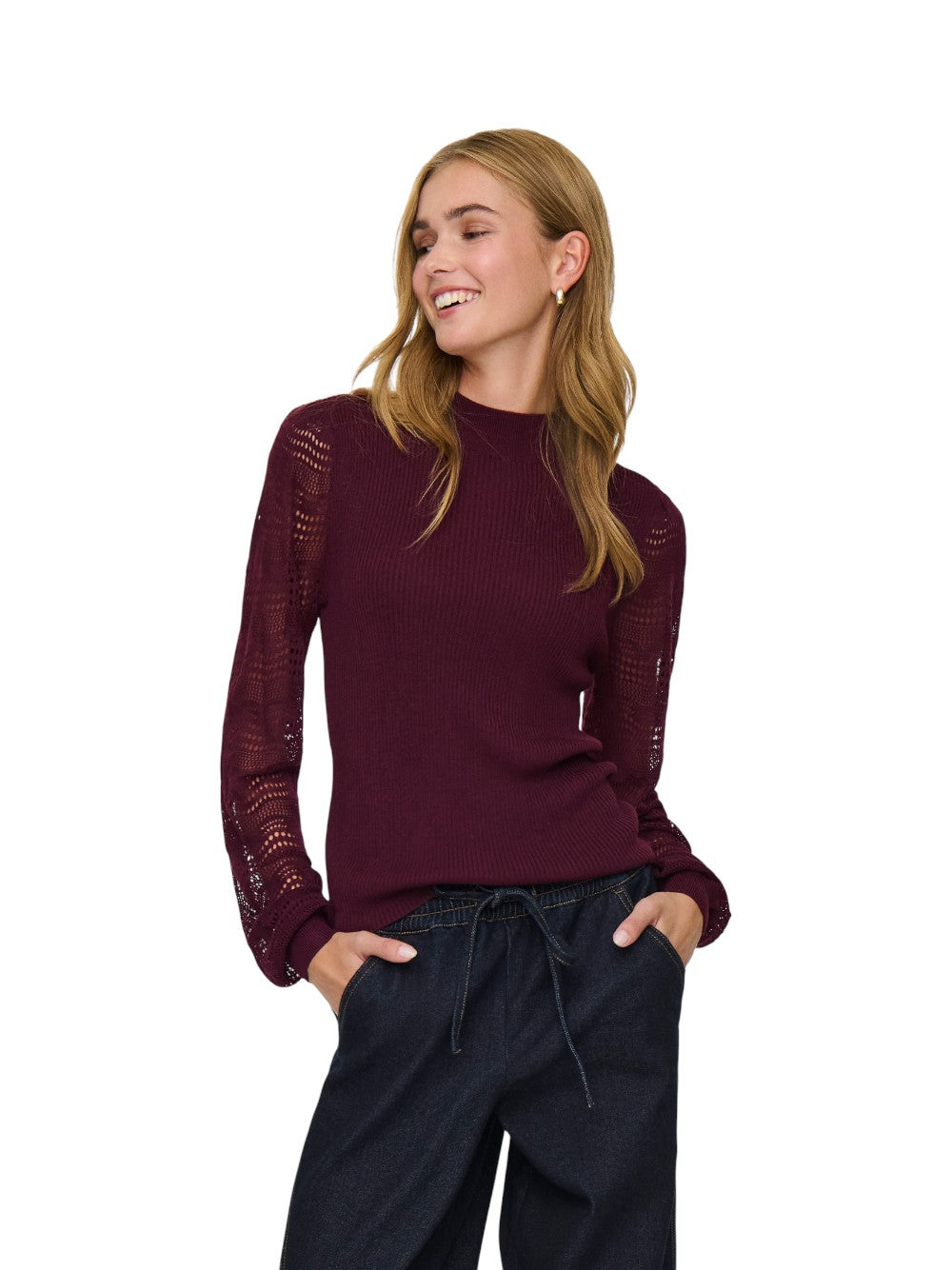 ONLY Maglia Donna ONLANNELINA LS HIGHNECK KNT 15353133