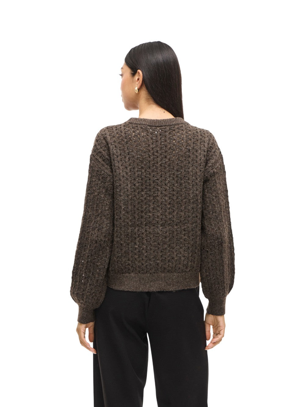 VILA Maglia Donna VIRYLEIGH O-NECK L/S KNIT TOP/TES 14108860