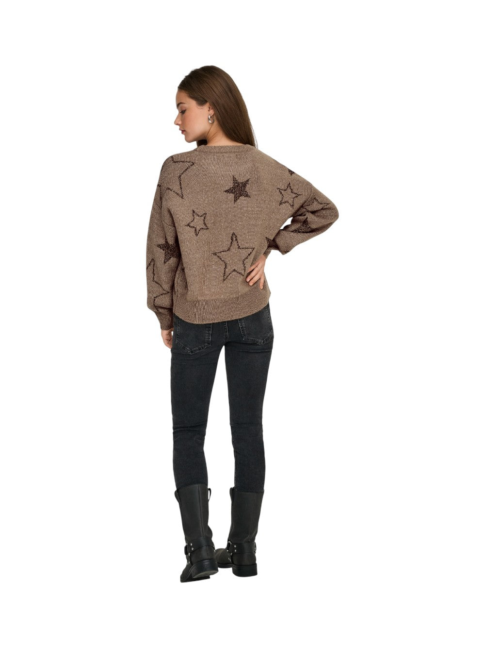 ONLY Maglia Donna ONLROSIE LS O-NECK GLITTER KNT 15328250
