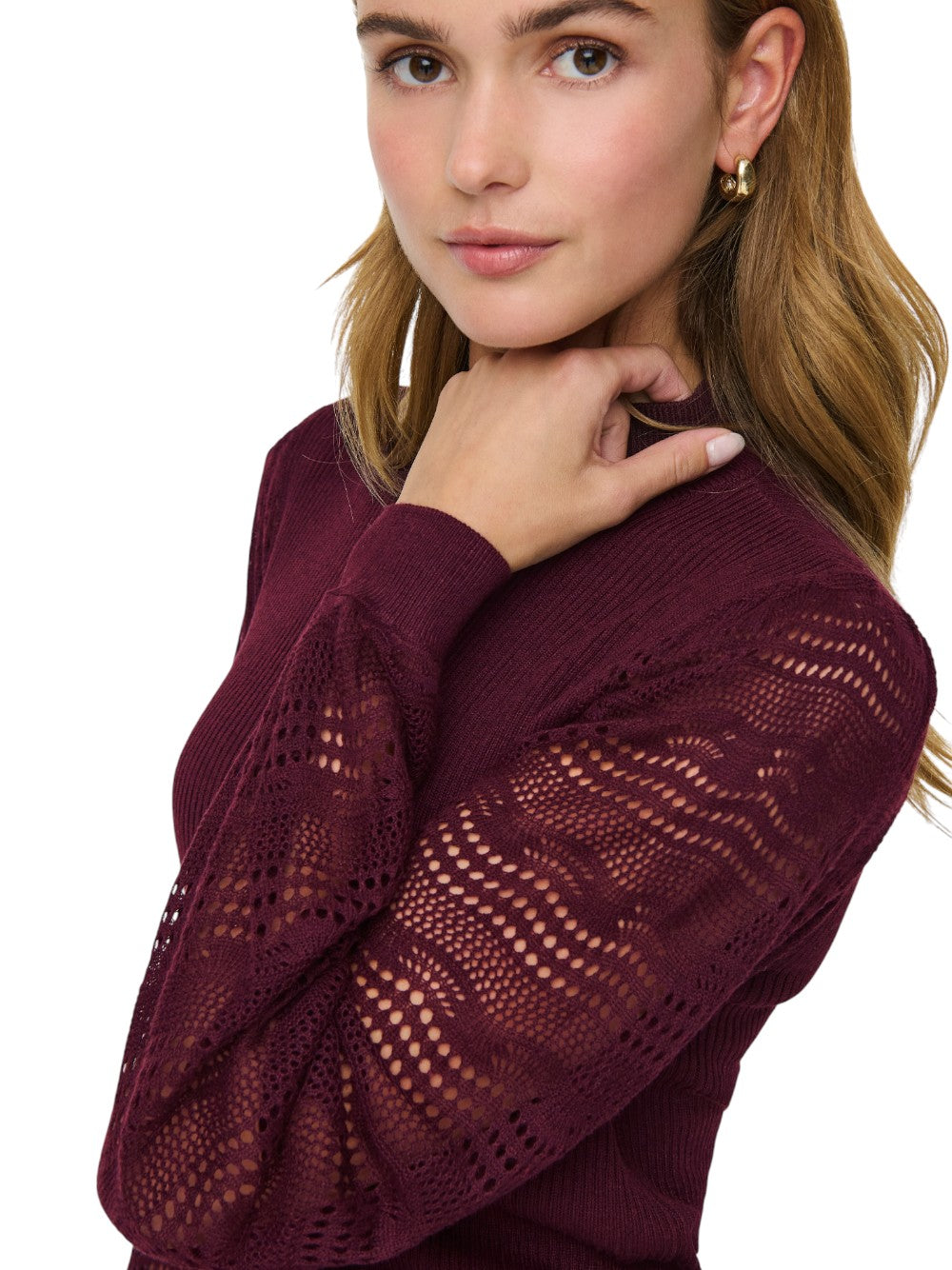 ONLY Maglia Donna ONLANNELINA LS HIGHNECK KNT 15353133