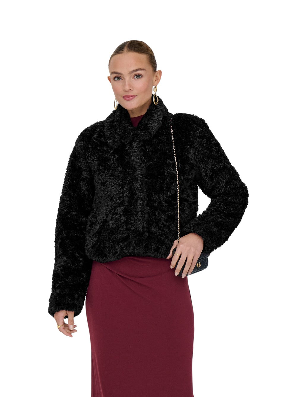 ONLY Giubbino Donna ONLGINNY SHORT TEDDY JACKET OTW 15352795