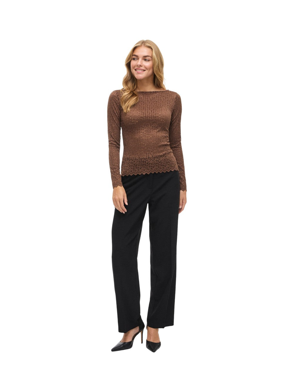 VILA Maglia Donna VIROMINA BOATNECK L/S TOP/TES 14108569
