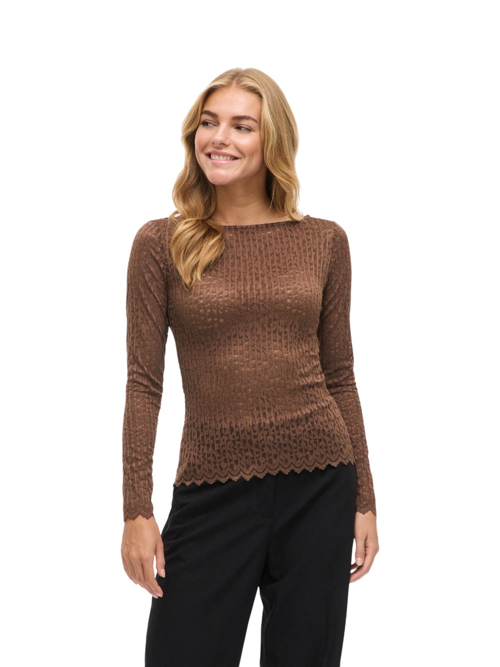 VILA Maglia Donna VIROMINA BOATNECK L/S TOP/TES 14108569