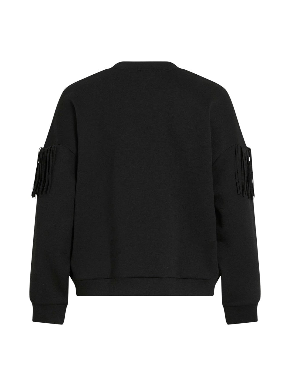 VILA Felpa Donna VIREFLECT L/S O-NECK FRINGE SWEATSHIRT/R 14109498