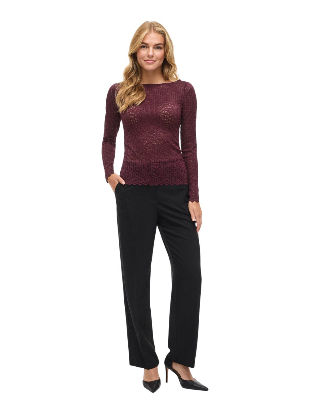 VILA Maglia Donna VIROMINA BOATNECK L/S TOP/TES 14108569