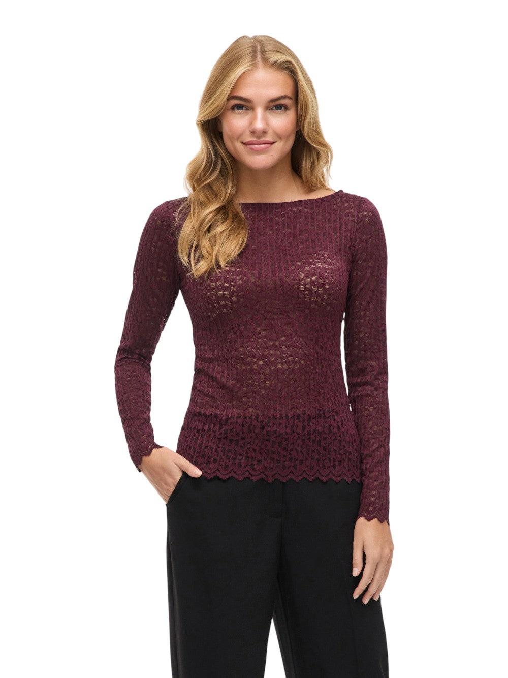 VILA Maglia Donna VIROMINA BOATNECK L/S TOP/TES 14108569