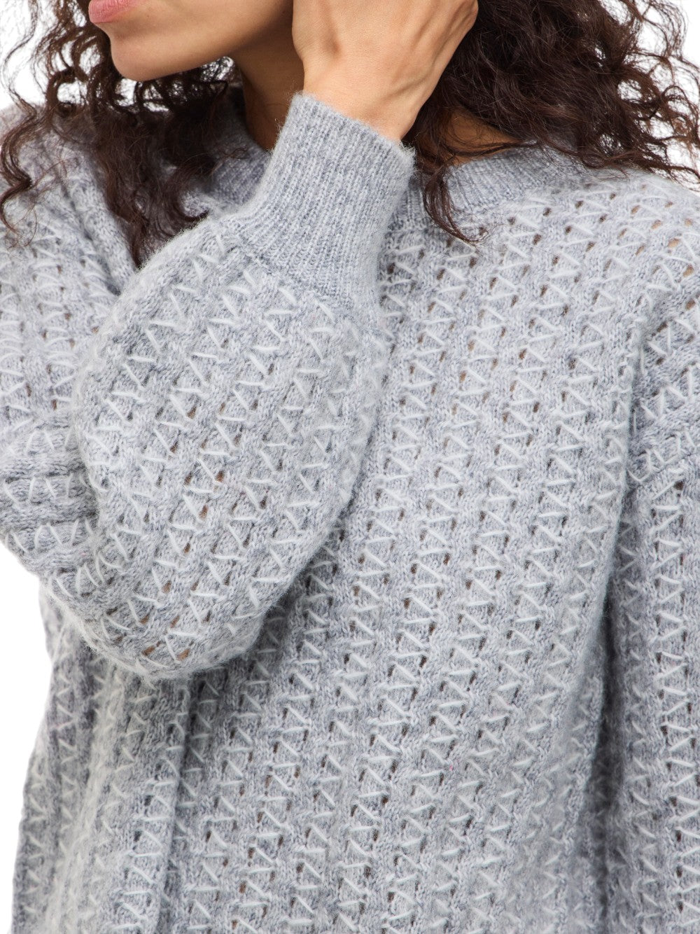 VILA Maglia Donna VIRYLEIGH O-NECK L/S KNIT TOP/TES 14108860