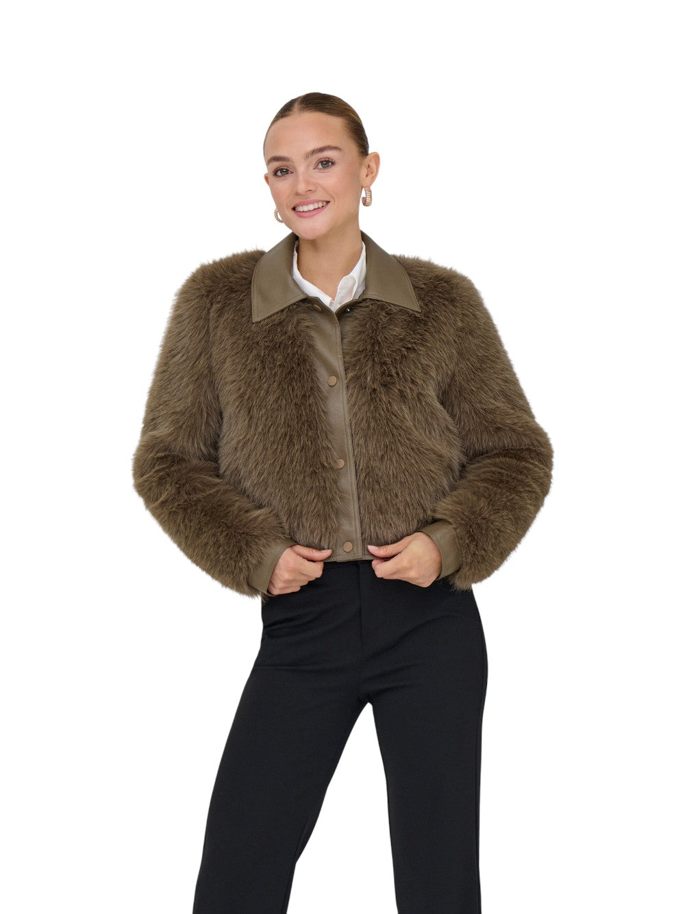 ONLY Ecopelliccia Donna ONLYUMI LIFE FAUX FUR JACKET OTW 15356776