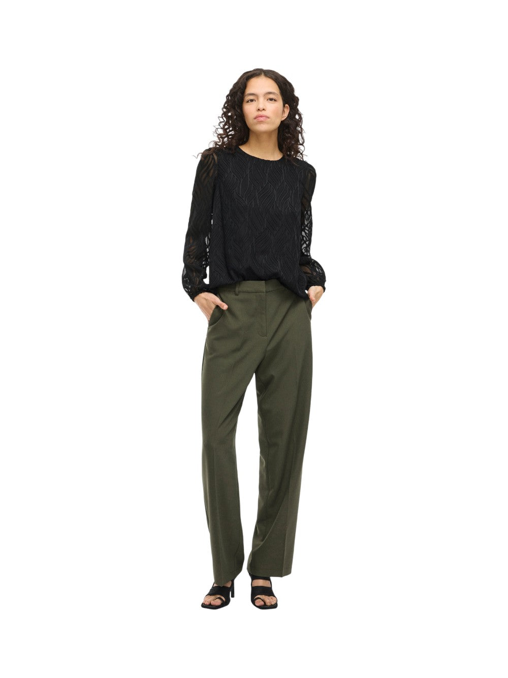 VILA Blusa Donna VIMIKA O-NECK L/S TOP - NOOS 14107406