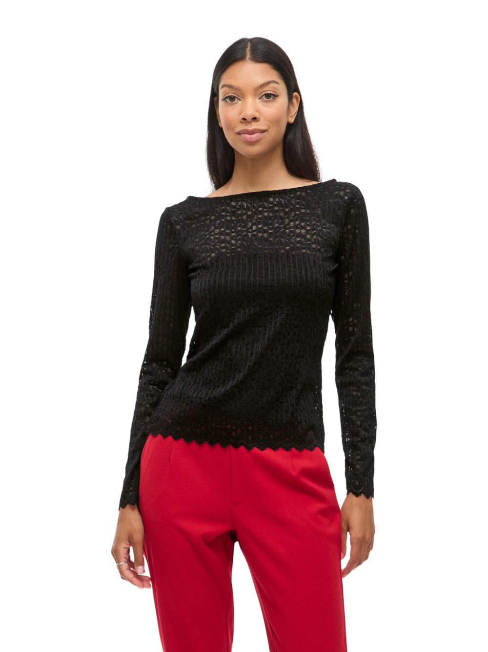 VILA Maglia Donna VIROMINA BOATNECK L/S TOP/TES 14108569