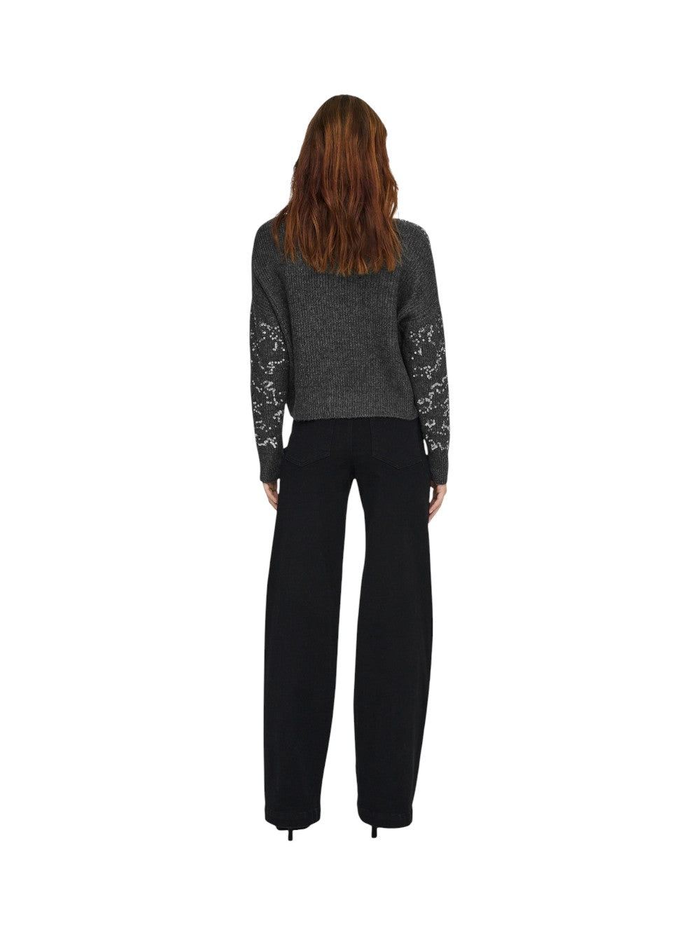 ONLY Maglia Donna ONLALTA LS SEQUIN O-NECK KNT 15353230