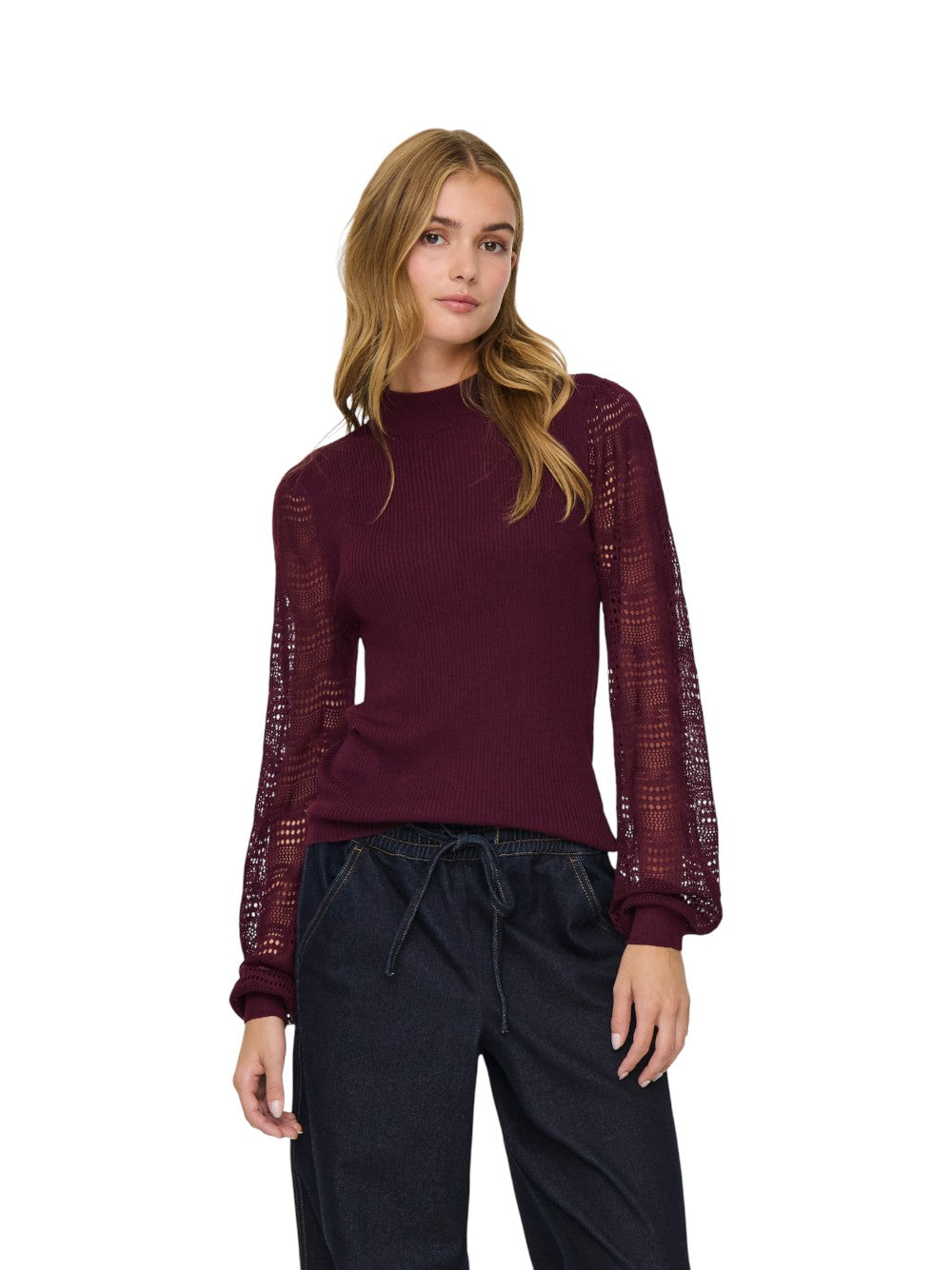 ONLY Maglia Donna ONLANNELINA LS HIGHNECK KNT 15353133