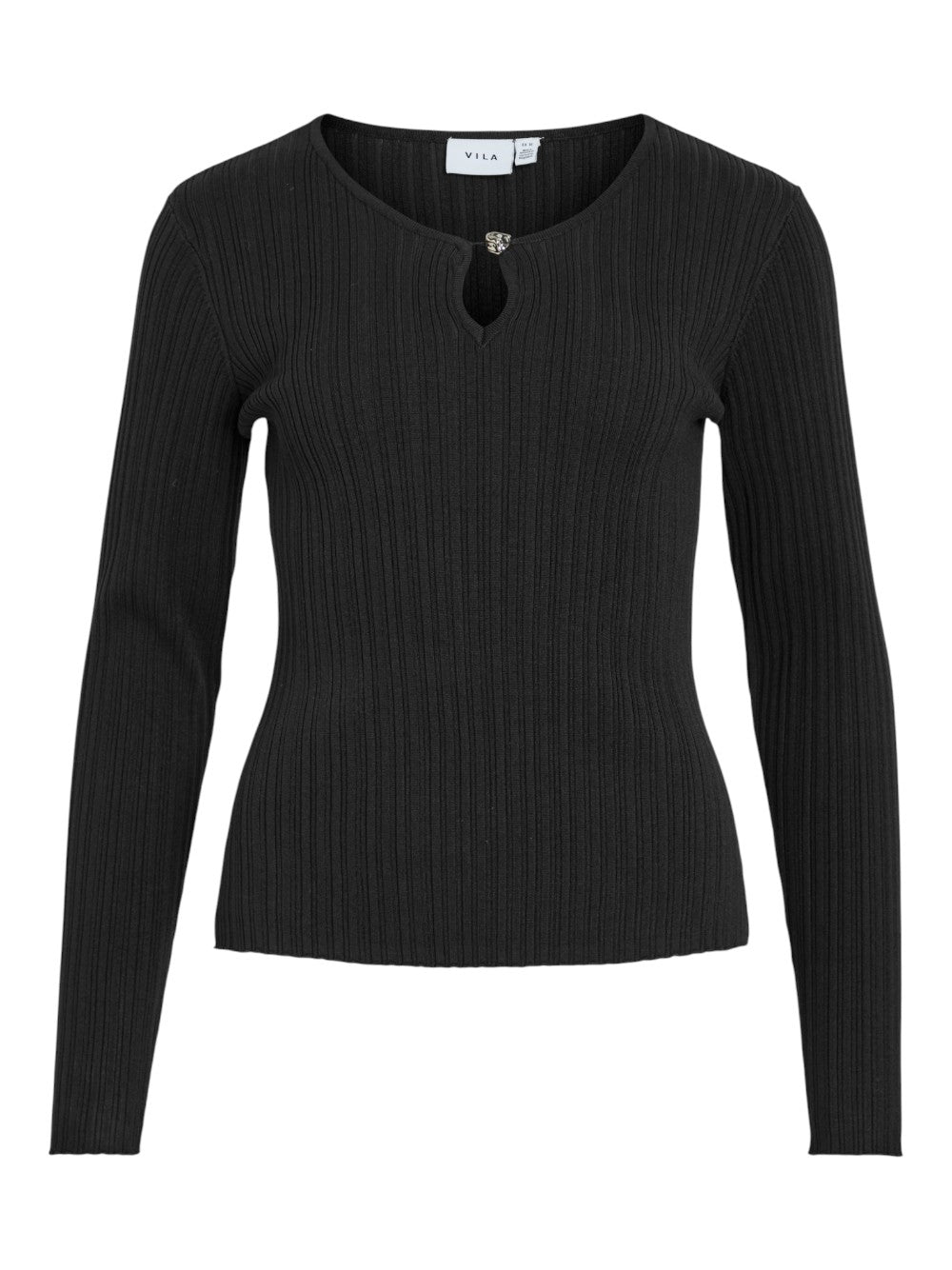 VILA Maglia Donna VINELLY V-NECK L/S RIB DETAIL KNIT TOP 14110075