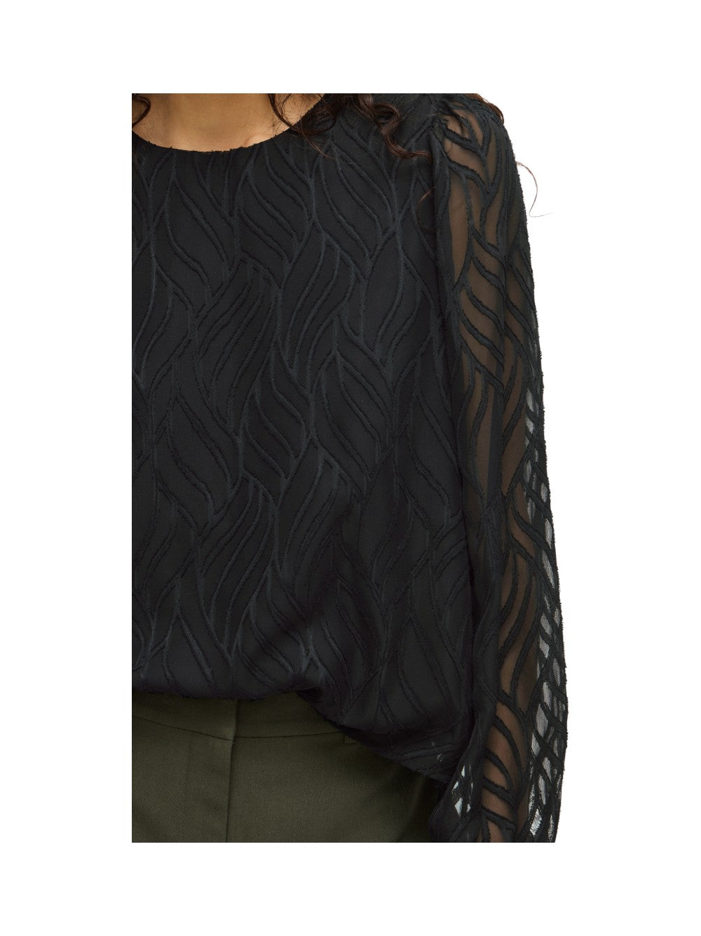 VILA Blusa Donna VIMIKA O-NECK L/S TOP - NOOS 14107406