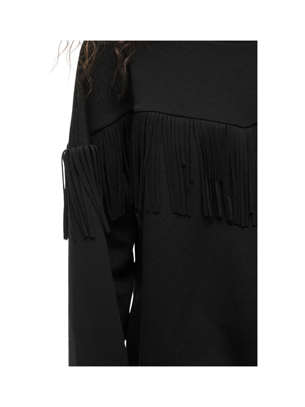 VILA Felpa Donna VIREFLECT L/S O-NECK FRINGE SWEATSHIRT/R 14109498