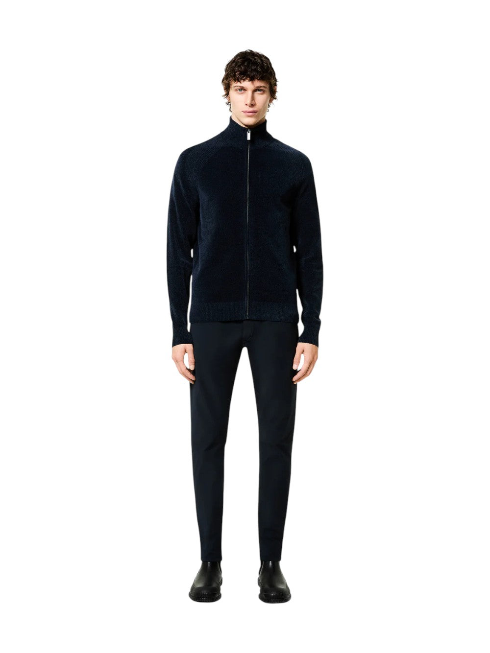 RRD Cardigan Uomo velvet full zip knit W25134 60