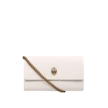 Kurt Geiger borsa Donna 690-SHOREDITCH CH WALLET-WHITE-LEATHER