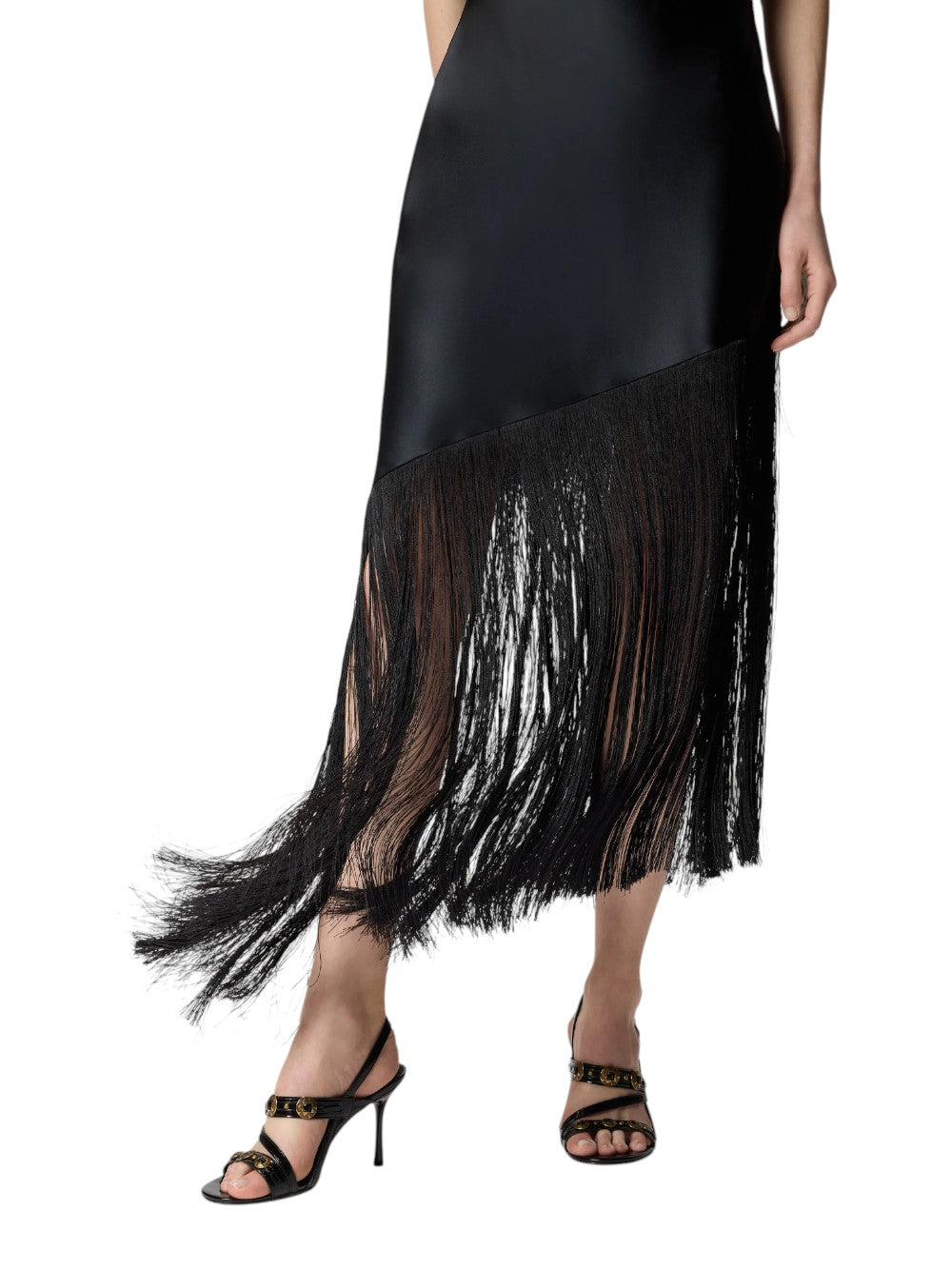Pinko Abito Donna KIWI ABITO SATIN CON FRANGE 106352A33DZ99