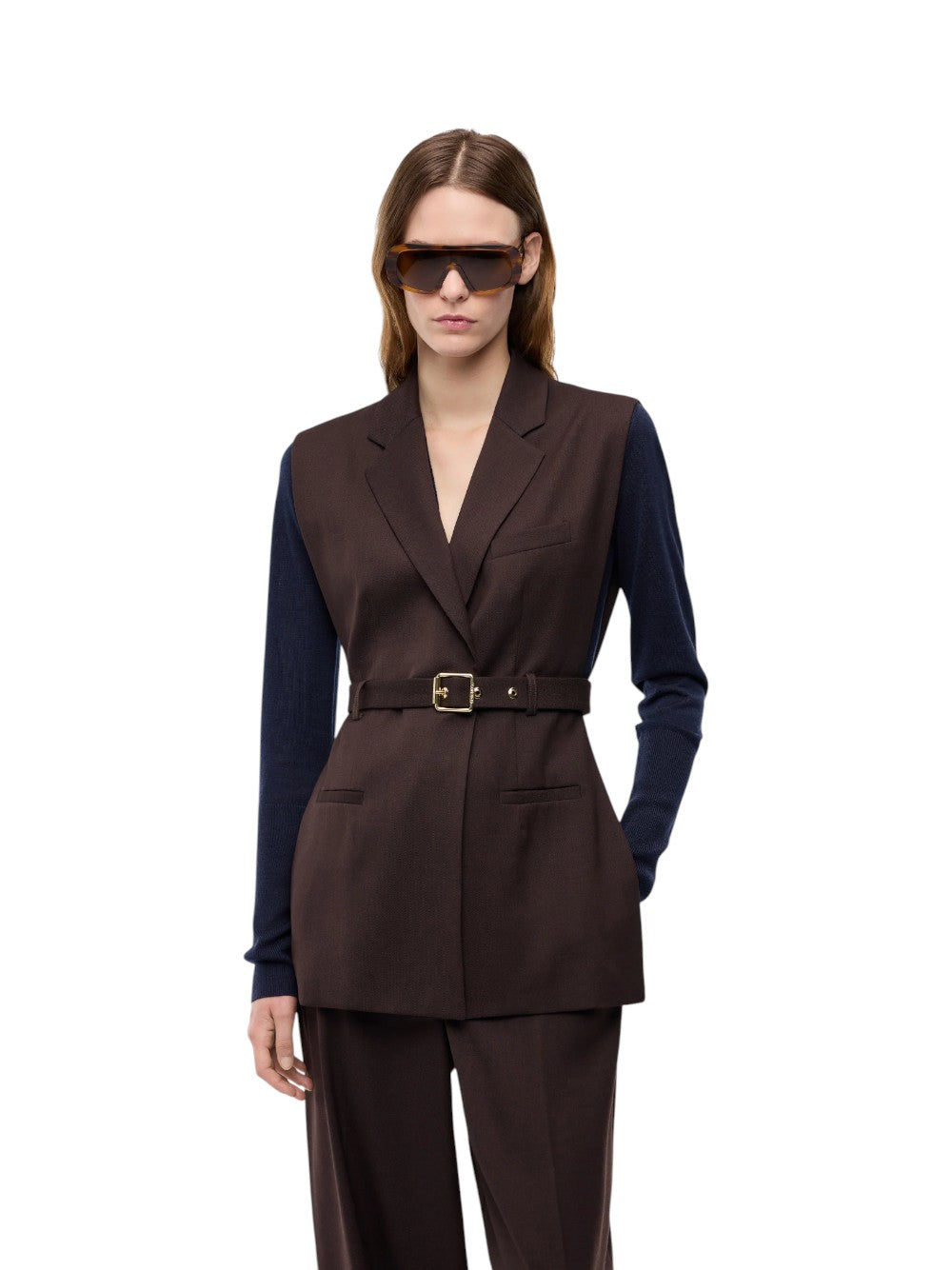 Pinko Giacca Donna NURAQUS GILET DIAGONALE MISTO 107727A3MS M04