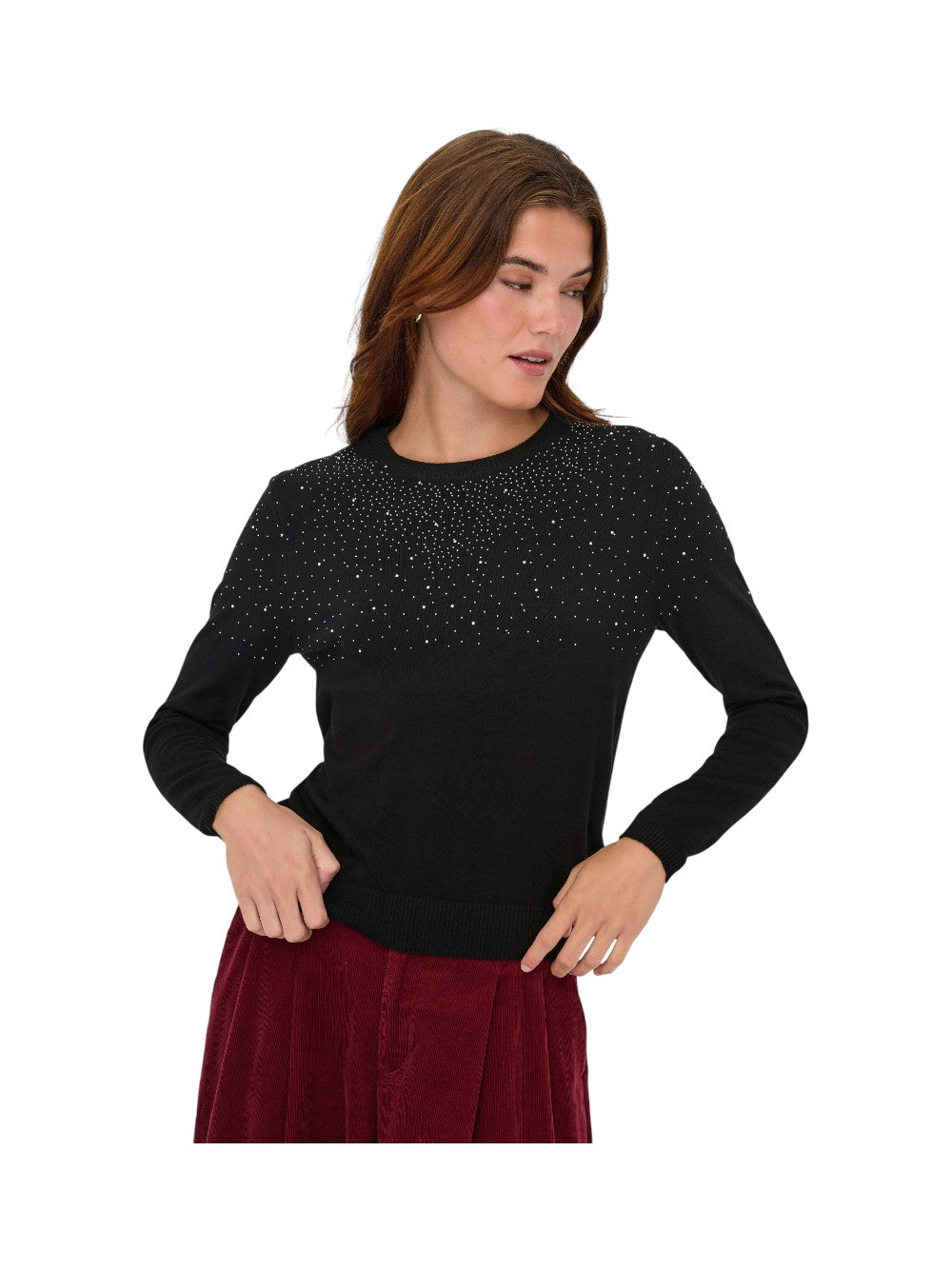 ONLY Maglia Donna ONLANABELLA LS BLING O-NECK KNT 15355228