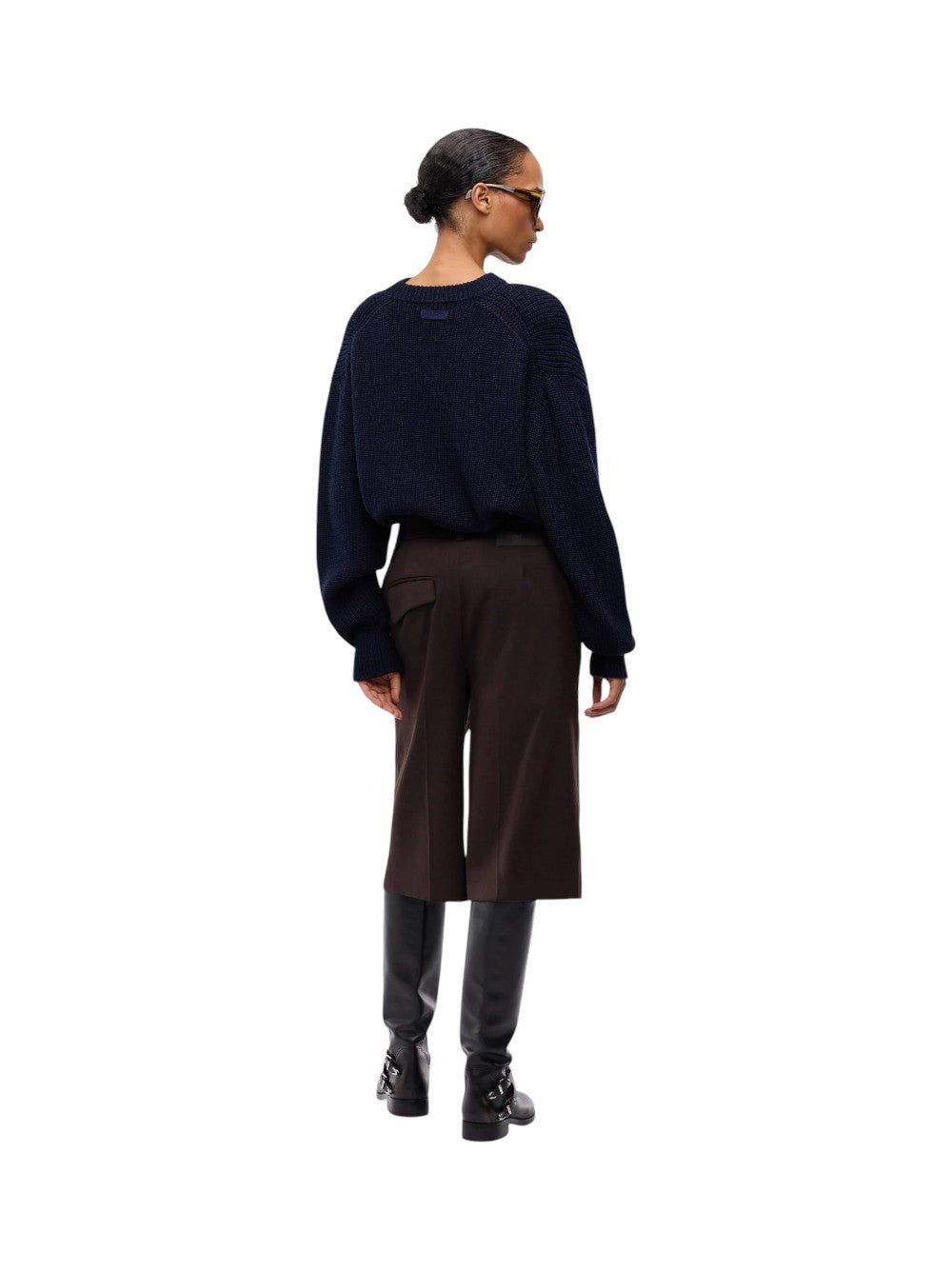 Pinko Pantalone Donna MERLOT BERMUDA DIAGONALE MISTO 107714A3MS M04