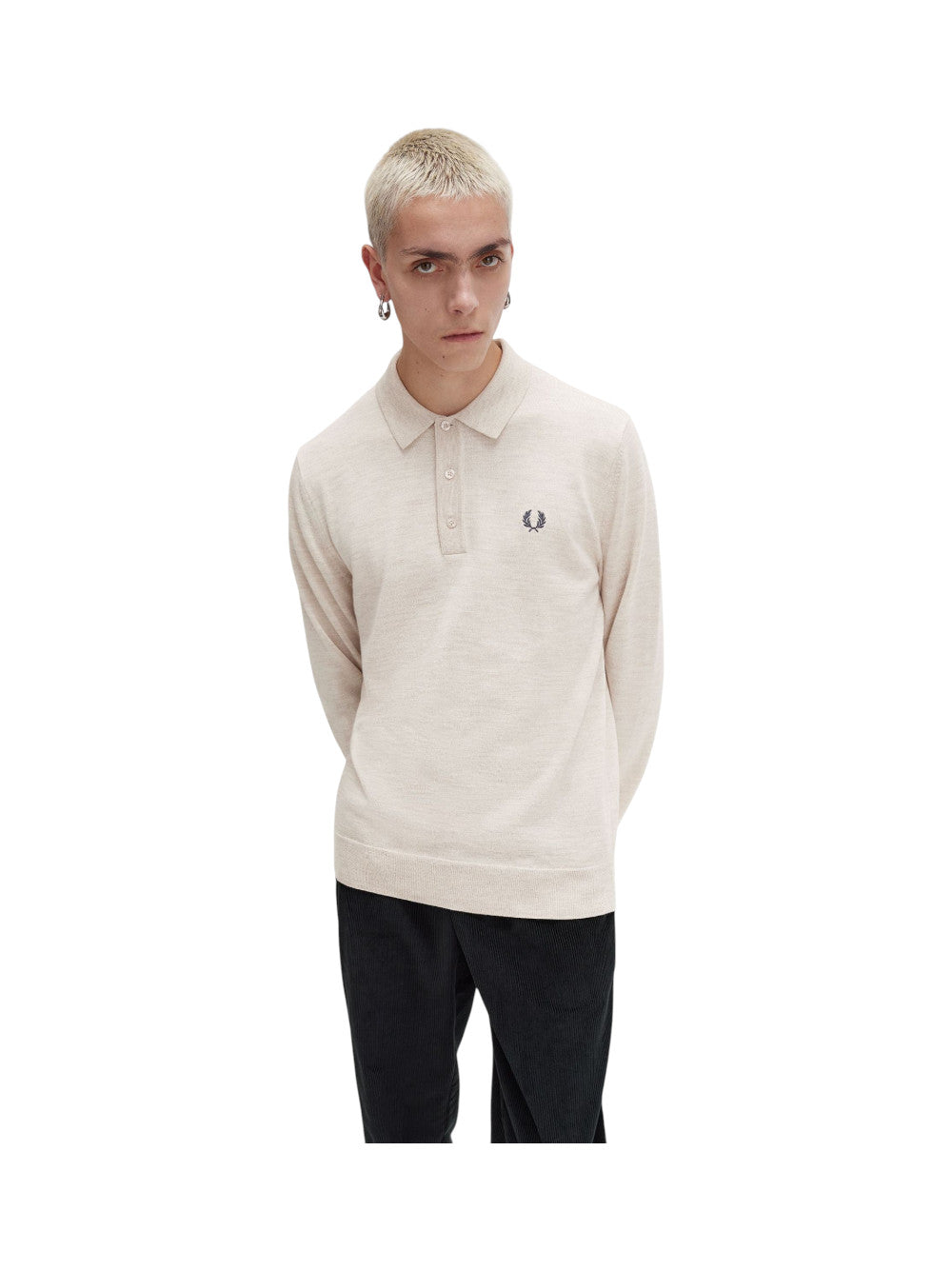 Fred Perry Polo Uomo FP CLASSIC KNITTED SHIRT LS K4535 X23