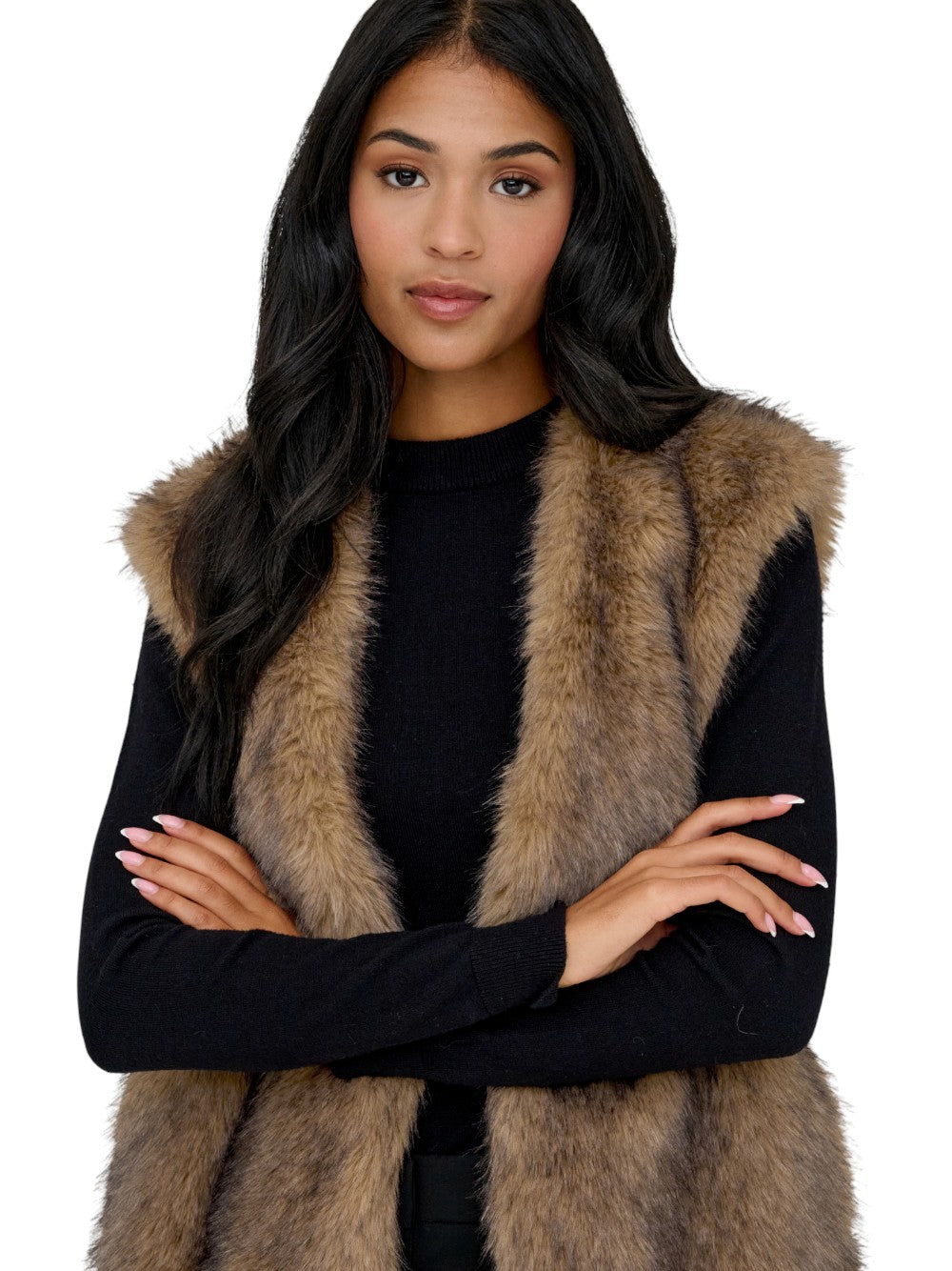 ONLY Ecopelliccia Donna ONLDAWN LIFE FAUX FUR WAISTCOAT OTW 15354308