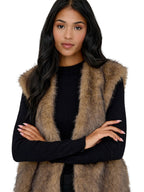 ONLY Ecopelliccia Donna ONLDAWN LIFE FAUX FUR WAISTCOAT OTW 15354308