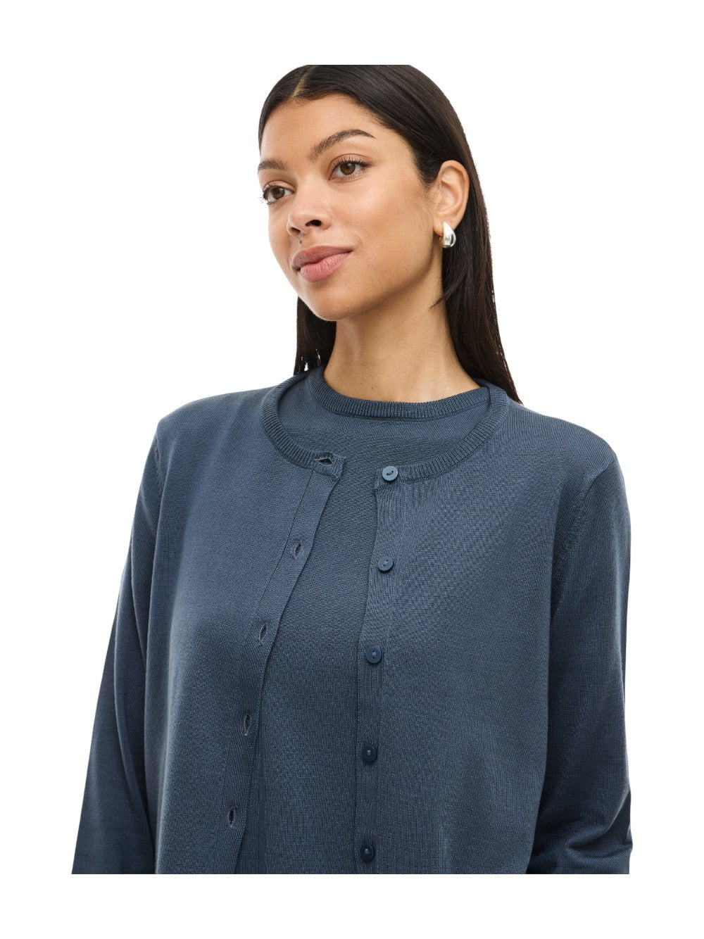 VILA Cardigan Donna VILIPSA L/S O-NECK KNIT CARDIGAN/PB/R 14108151