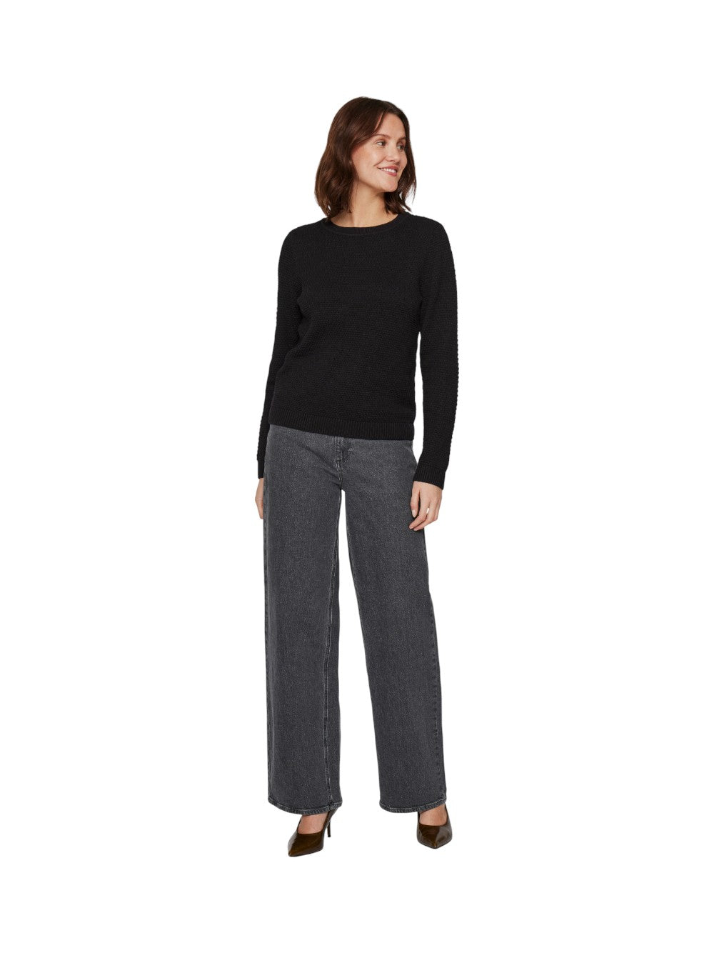 VILA Maglia Donna VIDALO O-NECK L/S KNIT TOP- NOOS 14082767