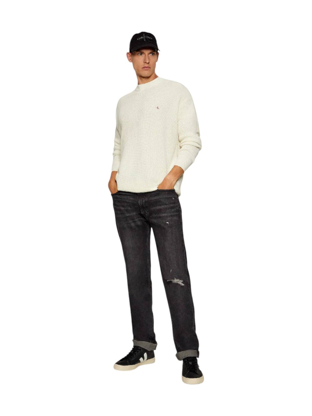 Calvin Klein Maglia Uomo Cotton Waffle LV04RD313G YAS