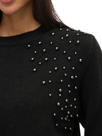 VILA Maglia Donna VILANIE O-NECK L/S DECO KNIT TOP 14109993