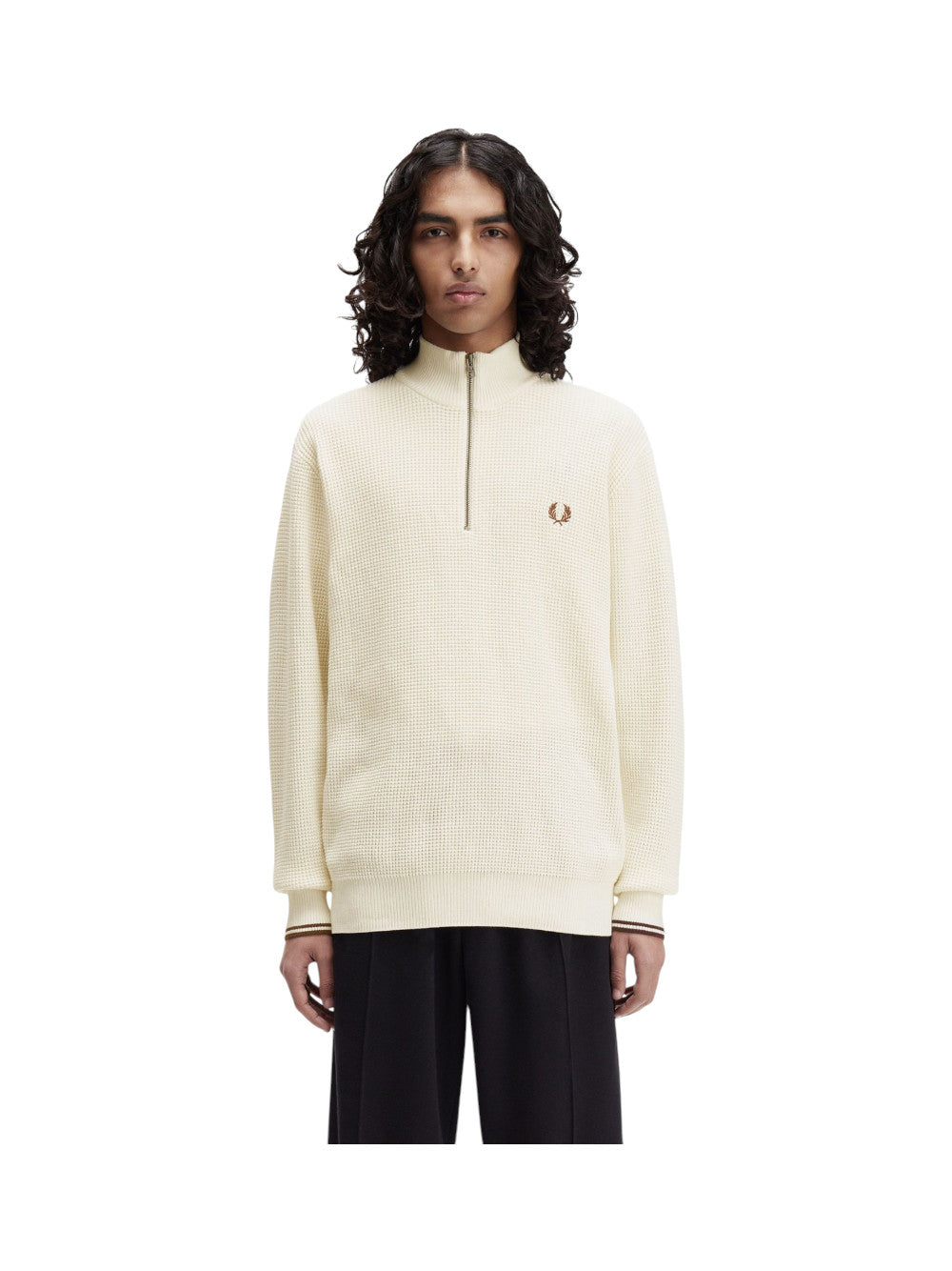Fred Perry Maglia Uomo FP WAFFLE STITCH HALF ZIP JUMPER K8557 560