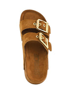 Colors of california Ciabatta Donna Two-Buckle Sandal High Fussbet HC.DUNE02 TAN