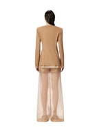 Pinko Giacca Donna Blazer elegante in lino e organza di seta Gallina Giacca