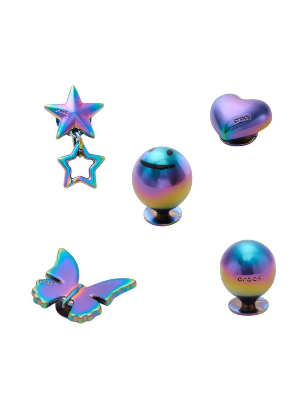 CROCS Charm Donna Iridescent Meta 5 Pack CR.5861 JIB UCOL