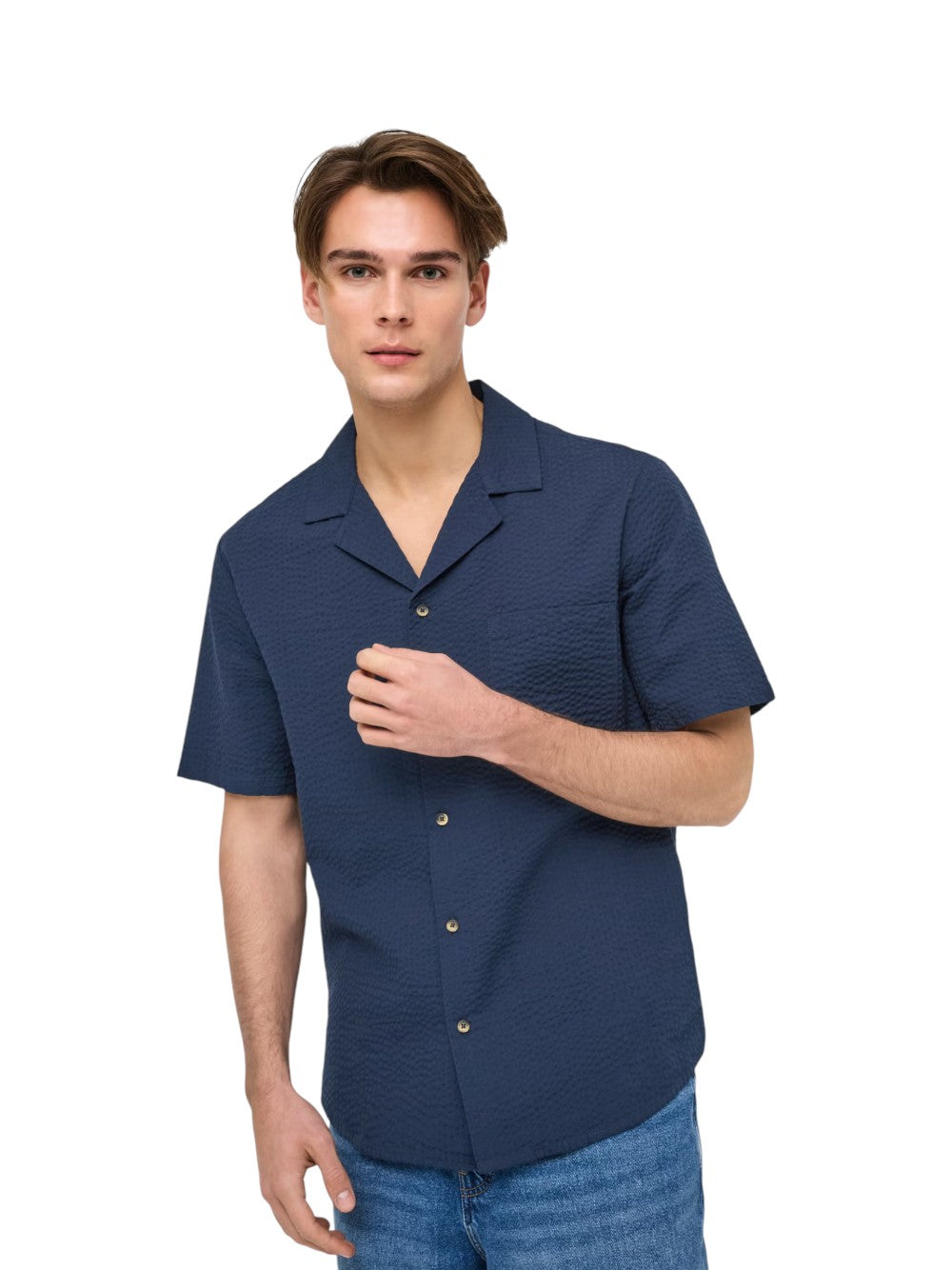 ONLY & SONS Camicia Uomo ONSEYE RESORT SEER 0009 22030342 Navy Blazer