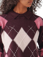 Pinko Maglia Donna CORK POLO ARGYLE CON CLOTH STI 107286A3IE YN2