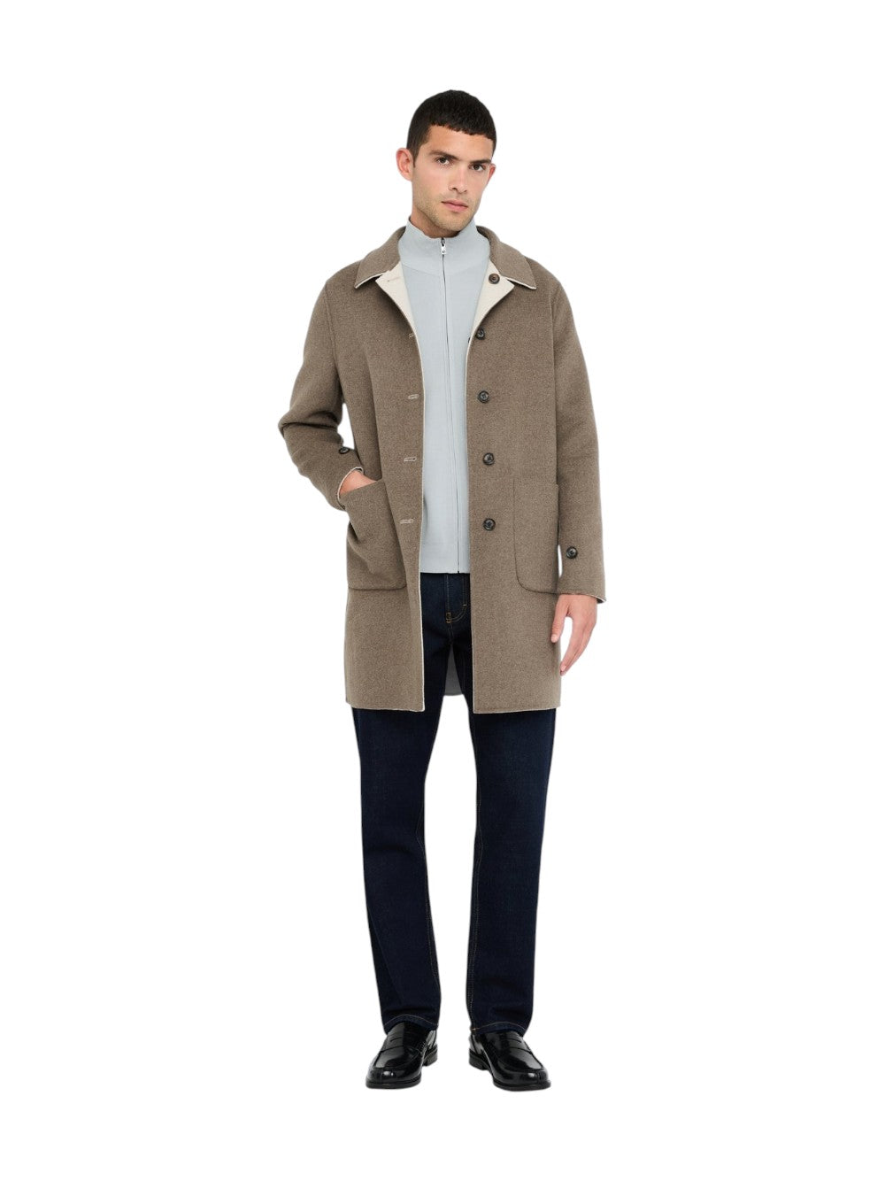 Liu Jo Uomo Cappotto Uomo REVERSIBILE QF5123E107825202