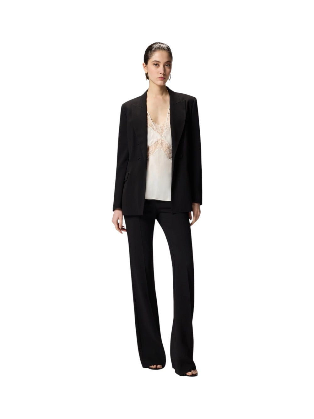 Pinko Top Donna LYDIA TOP TWILL CON PIZZO 106623A385P97