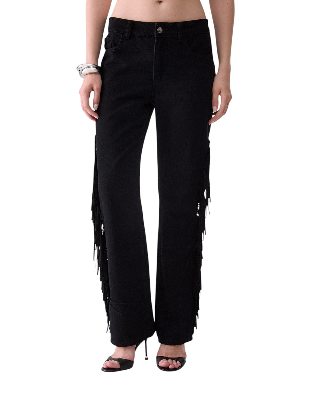Liu Jo Jeans Donna PANT.STRAIGHT FRANGE R.W. UF6226D0393 88000