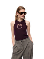 Pinko Maglia Donna NEWCASTLE CANOTTA LANA LOGO IN 107321A18M W63