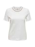 ONLY T-SHIRT Donna ONLJOLLY LIFE S/S REG PEARL TOP JRS 15356167