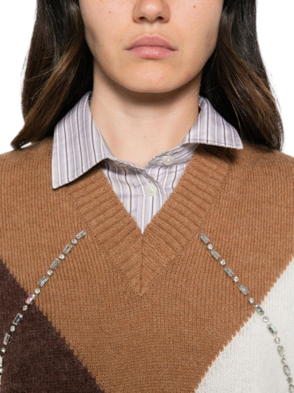 Liu Jo Maglia Donna GILET MAGLIA ARGYLE WF6183MA15R L9516
