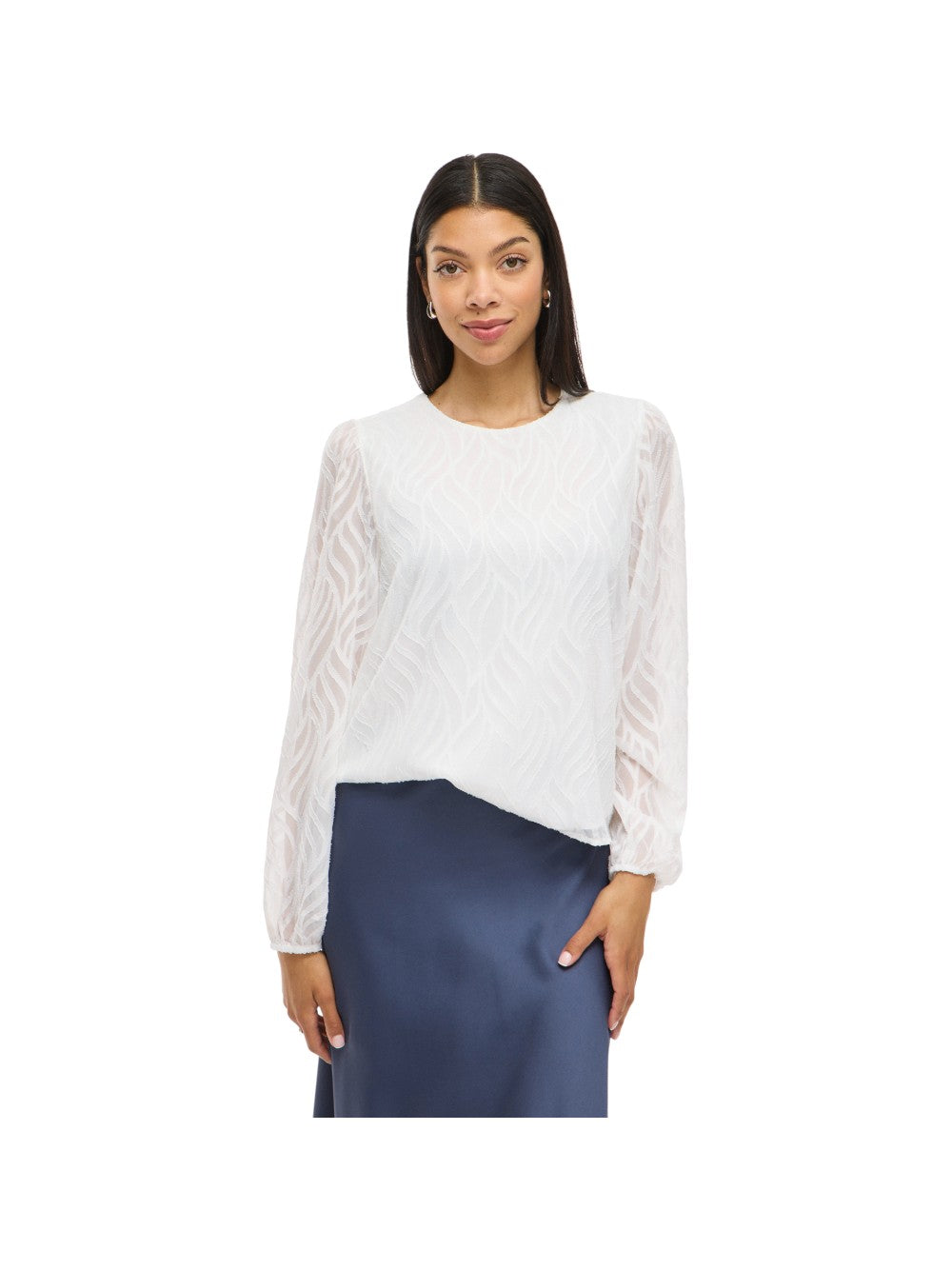 VILA Blusa Donna VIMIKA O-NECK L/S TOP - NOOS 14107406