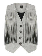 Pinko Giacca Donna BORETTO GILET FIAMMATO LINO CO 106965A3ASZZ2