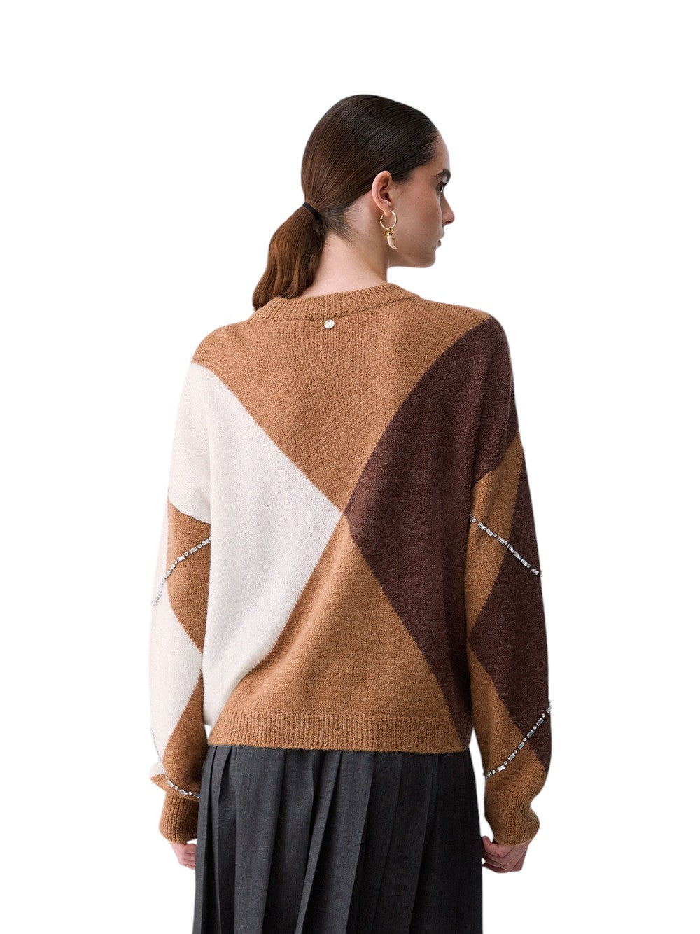 Liu Jo Maglia Donna MAGLIA CHIUSA M/L ARGYLE WF6184MA15R L9516