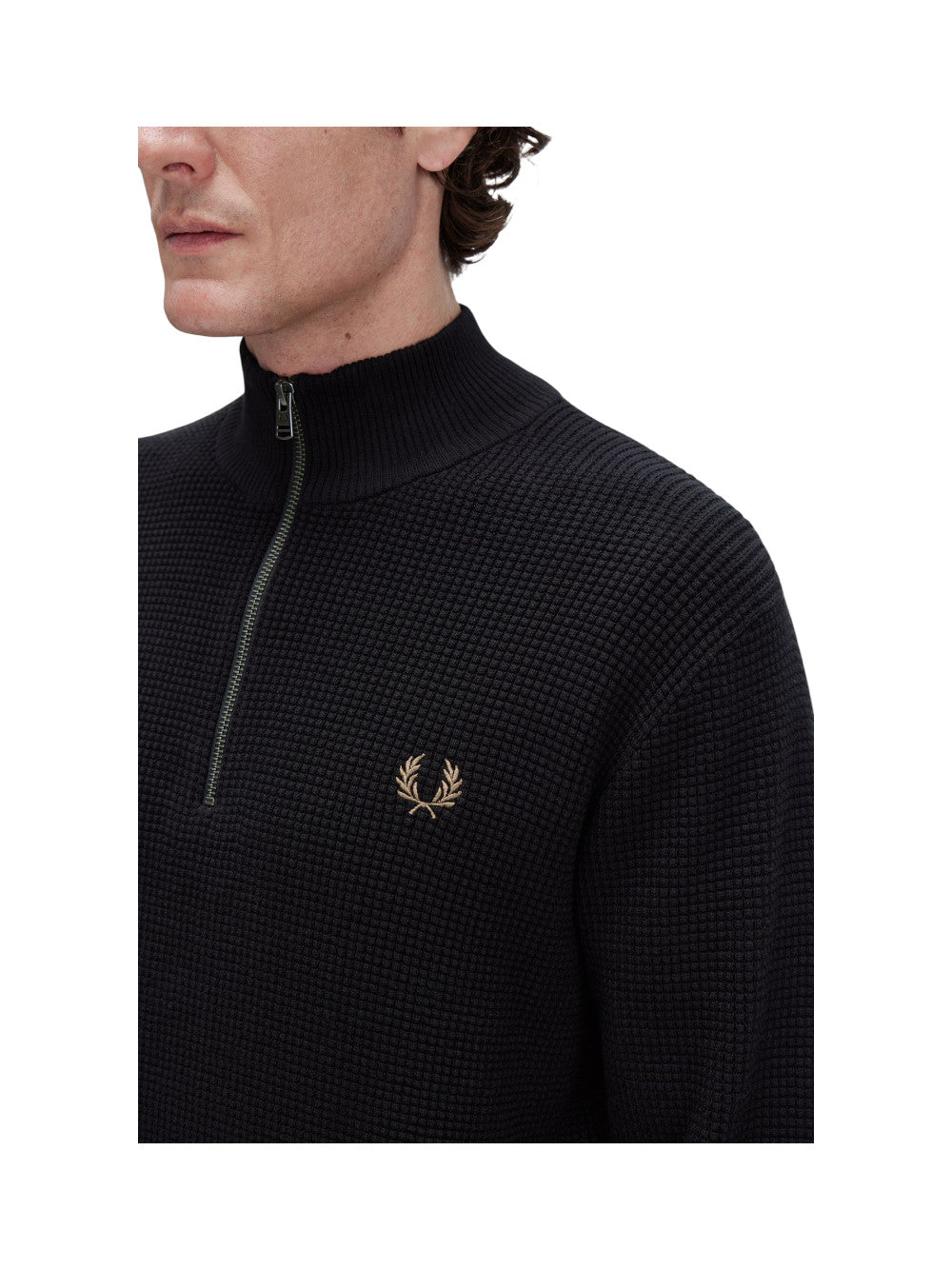 Fred Perry Maglia Uomo FP WAFFLE STITCH HALF ZIP JUMPER K8557 102